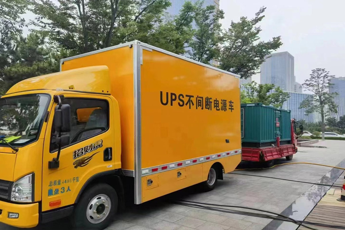 崂山发电机租赁施工现场