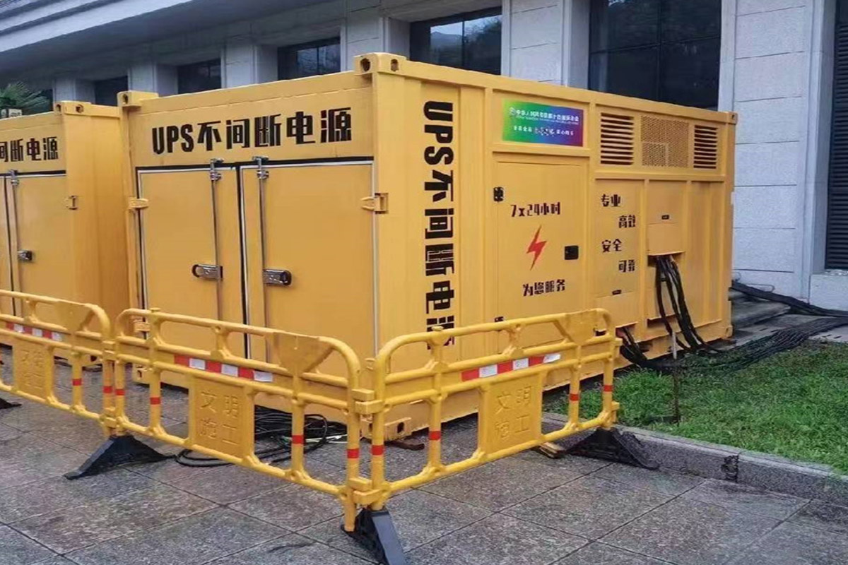 崂山发电机租赁施工现场