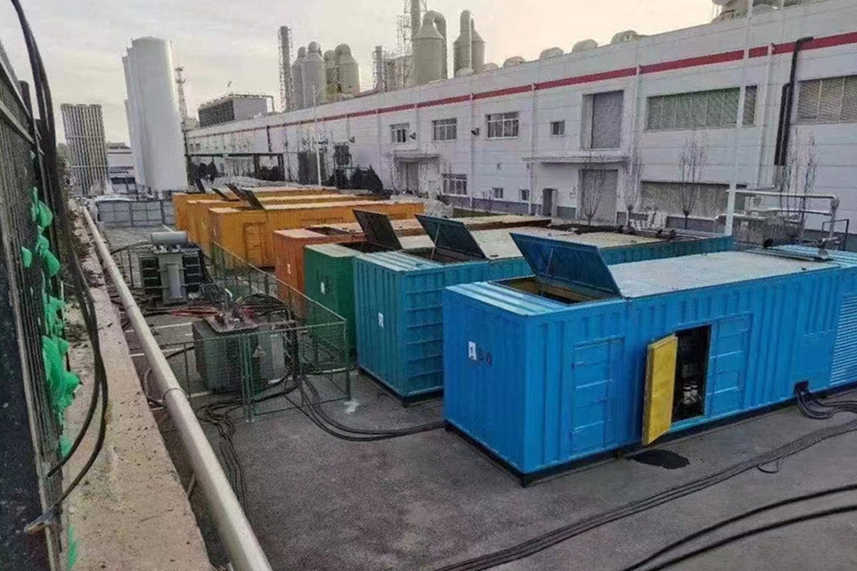 崂山发电机租赁施工现场